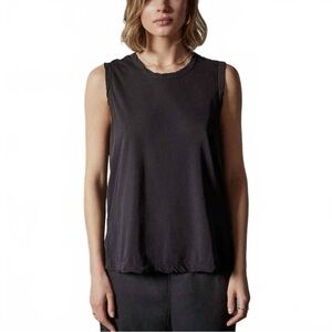 James Perse Women's Black High Gauge Fresca Jersey Tank Top 100% Cotton Size 0